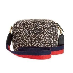 Clare V. Midi Sac Leather Crossbody Bag NWT Animal Print Mini Cat